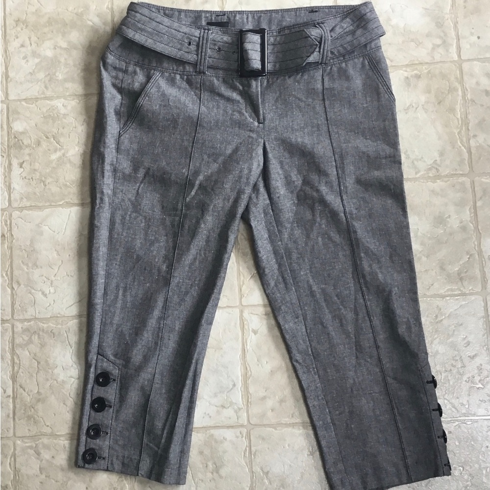 BEBE (2b bebe) Cropped Linen Blend Pants size 8